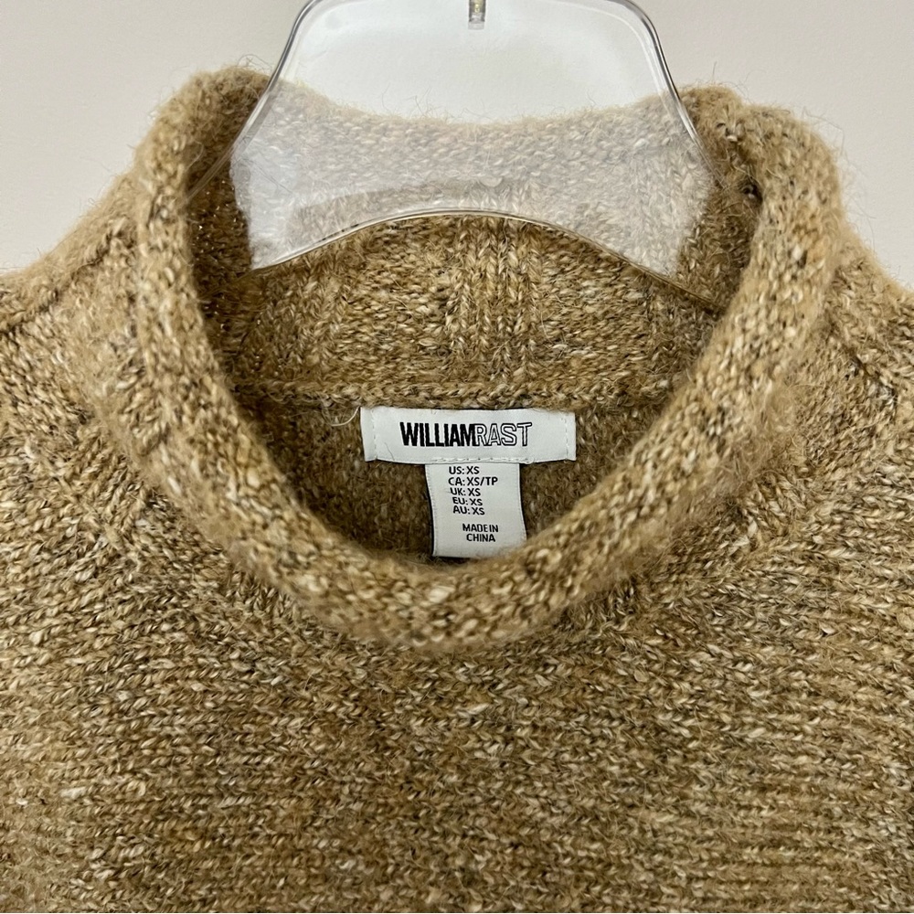 William Rast Marled Dolman Sleeve Mock Neck Wool Blend Cozy Sweater XS - Picture 10 of 14